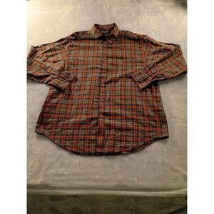 Roundtree & Yorke Shirt Mens 2XL Multicolor Plaid Long Sleeve Button Up Casual